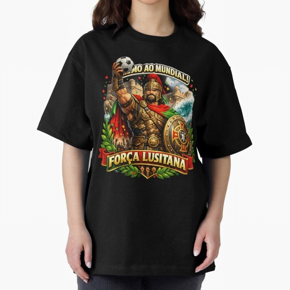 Portugal Rooster World Cup 2026 Fan Art Oversized T-Shirt Feel the Roar of FIFA World Cup 2026 USA Canada Mexico for Fans of Haaland and Mbappe and Argentina, Bringing Championship Spirit, Famous Goals, Roaring Crowds and International Football
