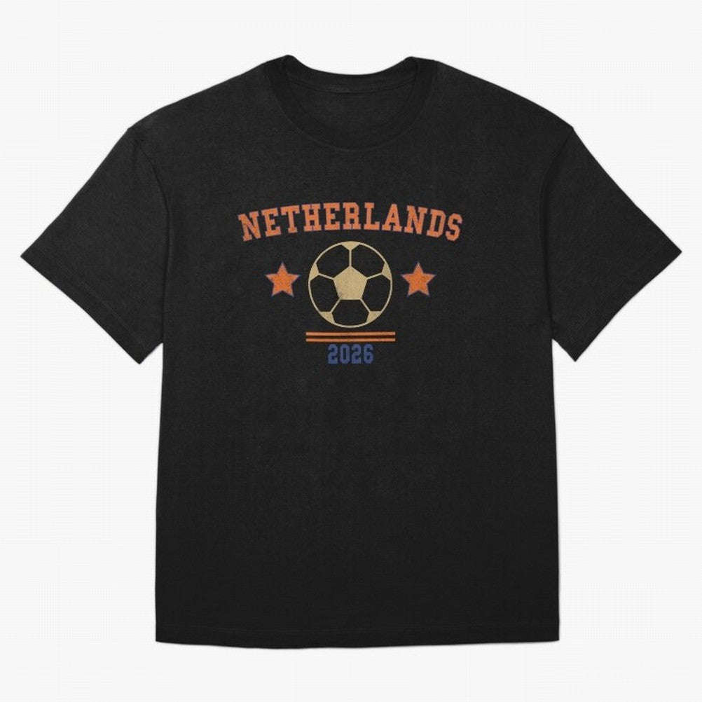 Netherlands ¡ª Vintage Soccer Tee Oversized T-Shirt Back the Journey through Match Day Hype around FIFA World Cup 2026 Group Stage, Mbappe, France, Supporter Pride, Iconic Celebrations, Legendary Names and Global Match Day Energy; Perfect for
