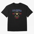 Colombia ¡ª Vintage Soccer Tee Oversized T-Shirt Represent FIFA World Cup 2026 Spirit, Highlighting Argentina and Brazil, Messi, CR7 and Mbappe, Vintage Soccer Flavor, Modern Football Stars, National Flags and Final Night Emotion; Made for Die Hard