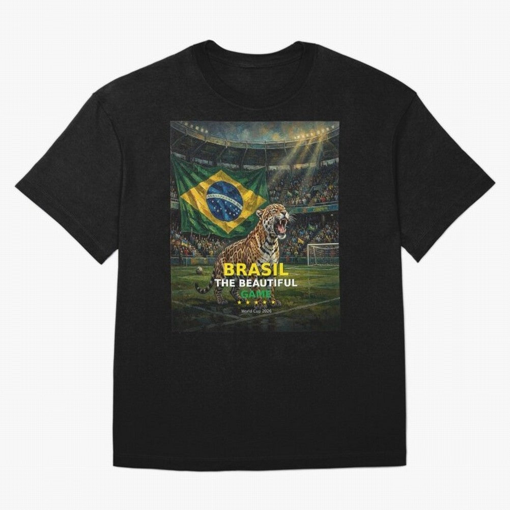 Brasil The Beautiful Game - World Cup 2026 Soccer Fan Tee Oversized T-Shirt Relive Legendary Nights from FIFA World Cup 2026 Spirit, Capturing England, Haaland, Match Day Excitement, Supporter Culture, Golden Goals and Global Football Passion;