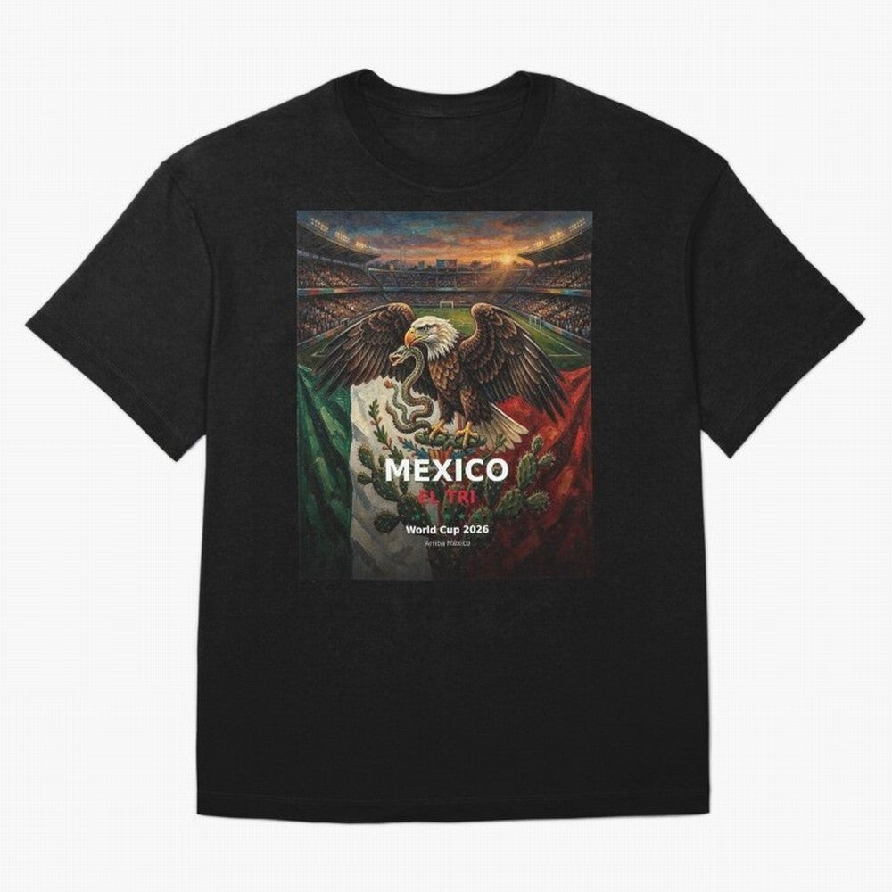 Mexico El Tri - World Cup 2026 Soccer Fan Tee Oversized T-Shirt Bring Trophy Dreams to Global Football Passion for FIFA World Cup 2026 USA Canada Mexico, Inspired by Neymar, Haaland and Cristiano Ronaldo, England and Germany, Goal Celebration