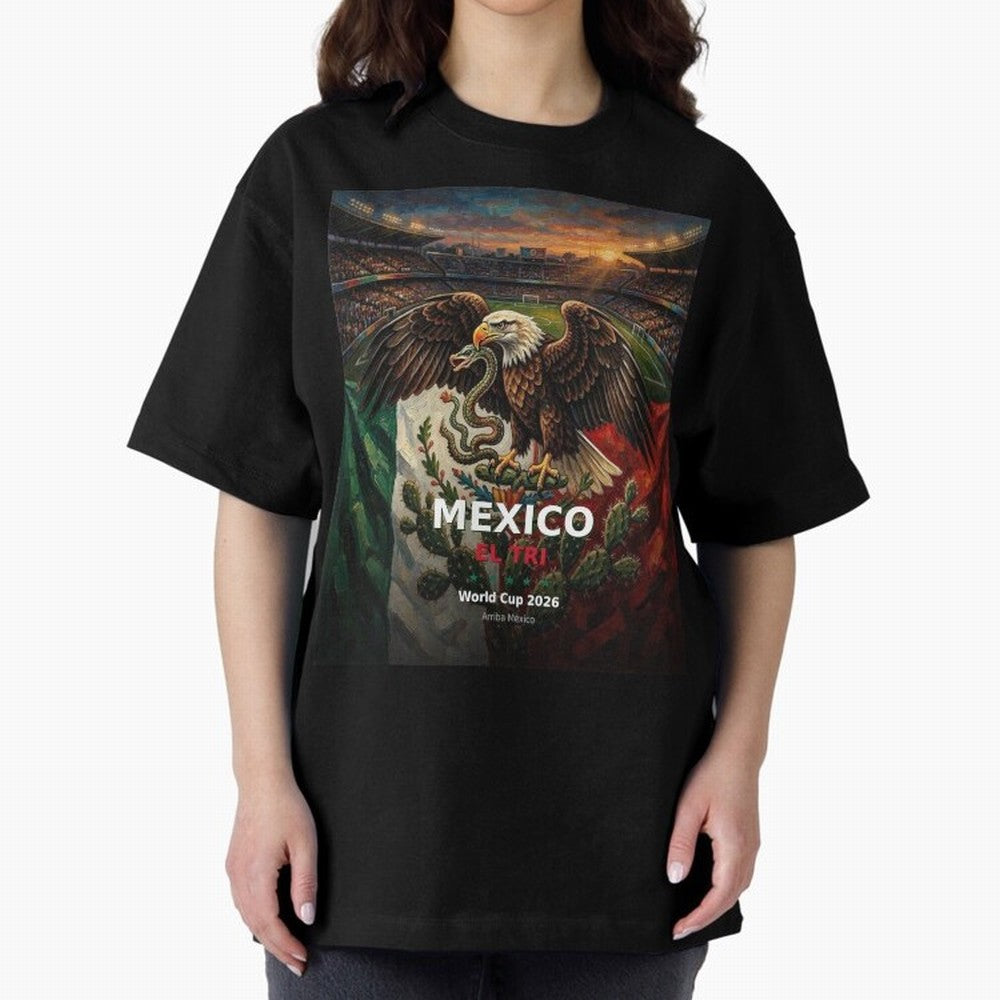 Mexico El Tri - World Cup 2026 Soccer Fan Tee Oversized T-Shirt Bring Trophy Dreams to Global Football Passion for FIFA World Cup 2026 USA Canada Mexico, Inspired by Neymar, Haaland and Cristiano Ronaldo, England and Germany, Goal Celebration
