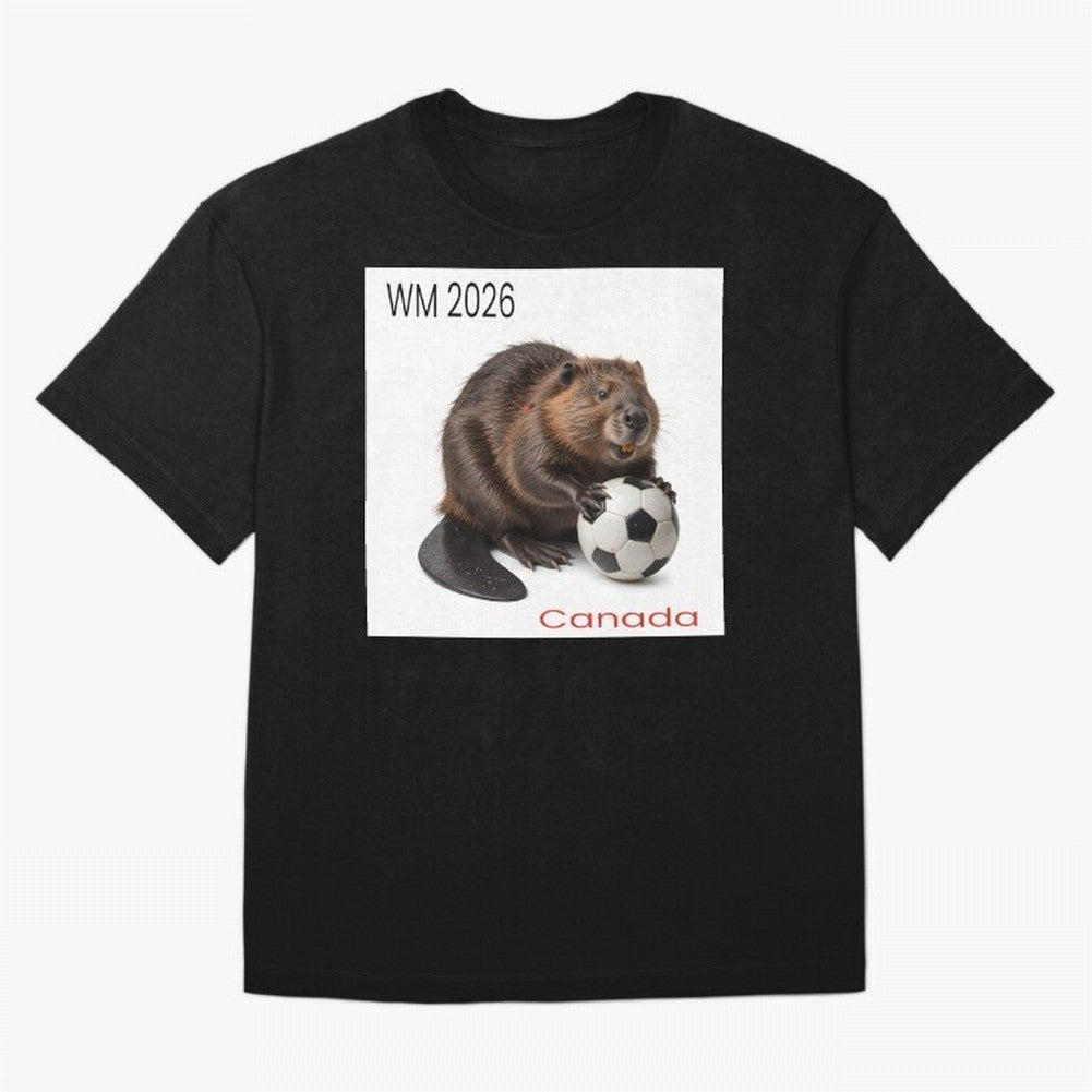 Canadian beaver invites you to World Cup 2026 in USA, Canada and Mexico Oversized T-Shirt Represent FIFA World Cup 2026 Group Stage Spirit, Filled with England, France and Netherlands, Messi, CR7 and Mbappe, Global Supporter Spirit, Legendary