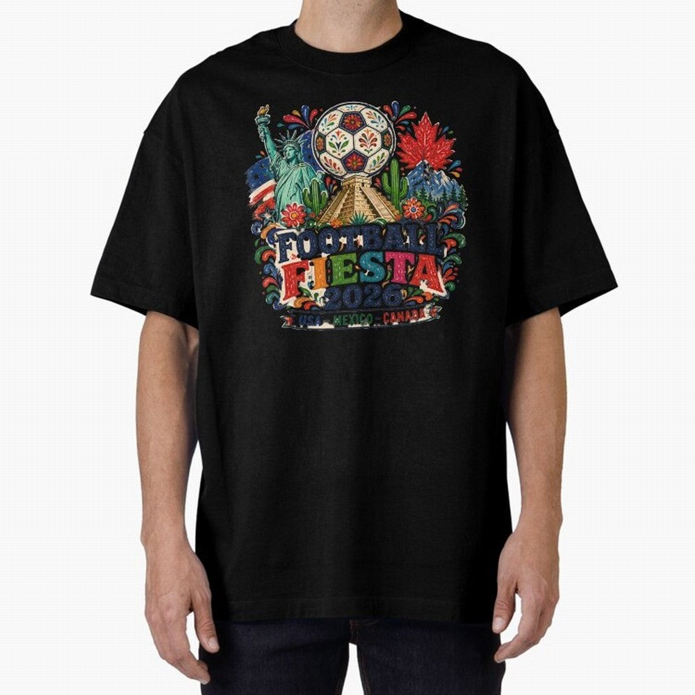 Football Fiesta 2026 Soccer Celebration Art Oversized T-Shirt Celebrate the Magic of the FIFA World Cup 2026 Journey through CR7 Highlights, Netherlands Pride, Soccer Culture, Superstar Moments, National Team Dreams and Competitive Fire; Perfect
