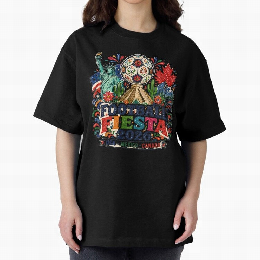 Football Fiesta 2026 Soccer Celebration Art Oversized T-Shirt Celebrate the Magic of the FIFA World Cup 2026 Journey through CR7 Highlights, Netherlands Pride, Soccer Culture, Superstar Moments, National Team Dreams and Competitive Fire; Perfect