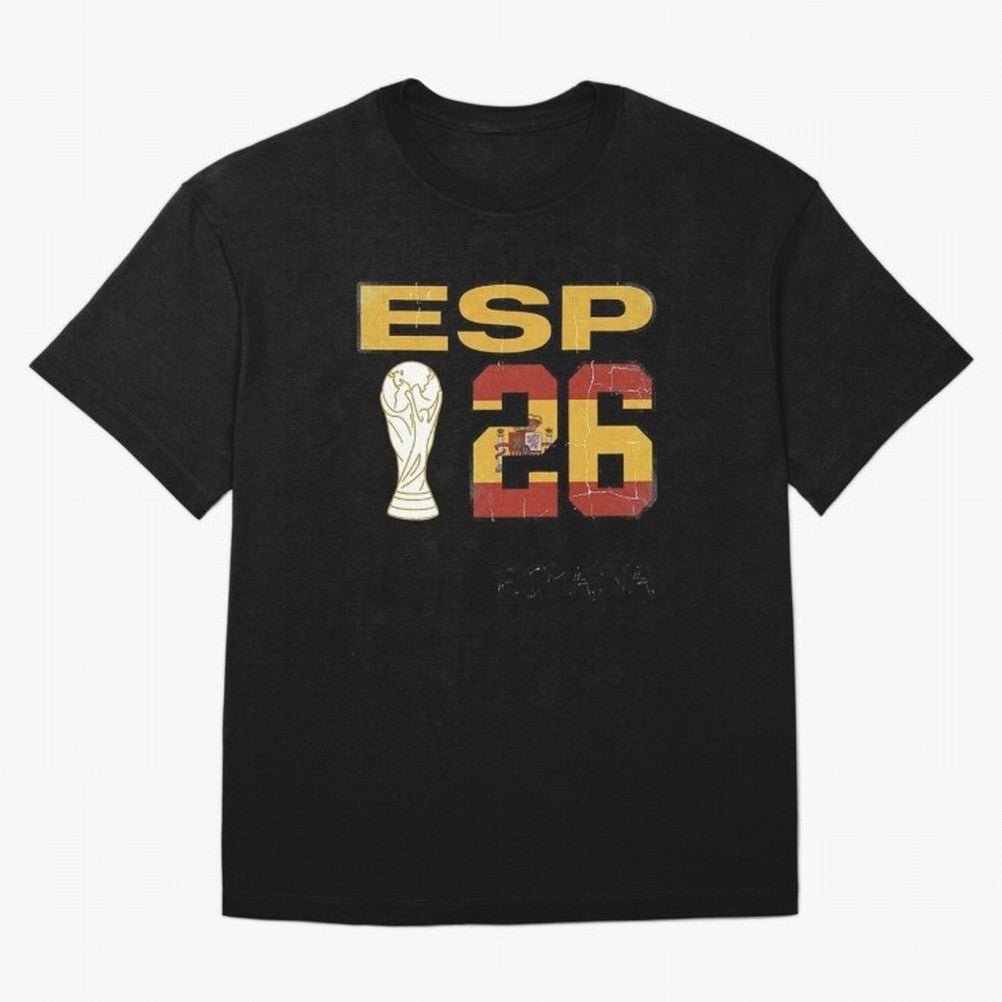 Spain Football World Cup 2026 - Vintage ESP 26 Flag Design Oversized T-Shirt Enjoy the FIFA World Cup 2026 USA Canada Mexico Journey through Cristiano Ronaldo, Haaland and CR7 Highlights, Argentina and Brazil Pride, Football History, Final Match