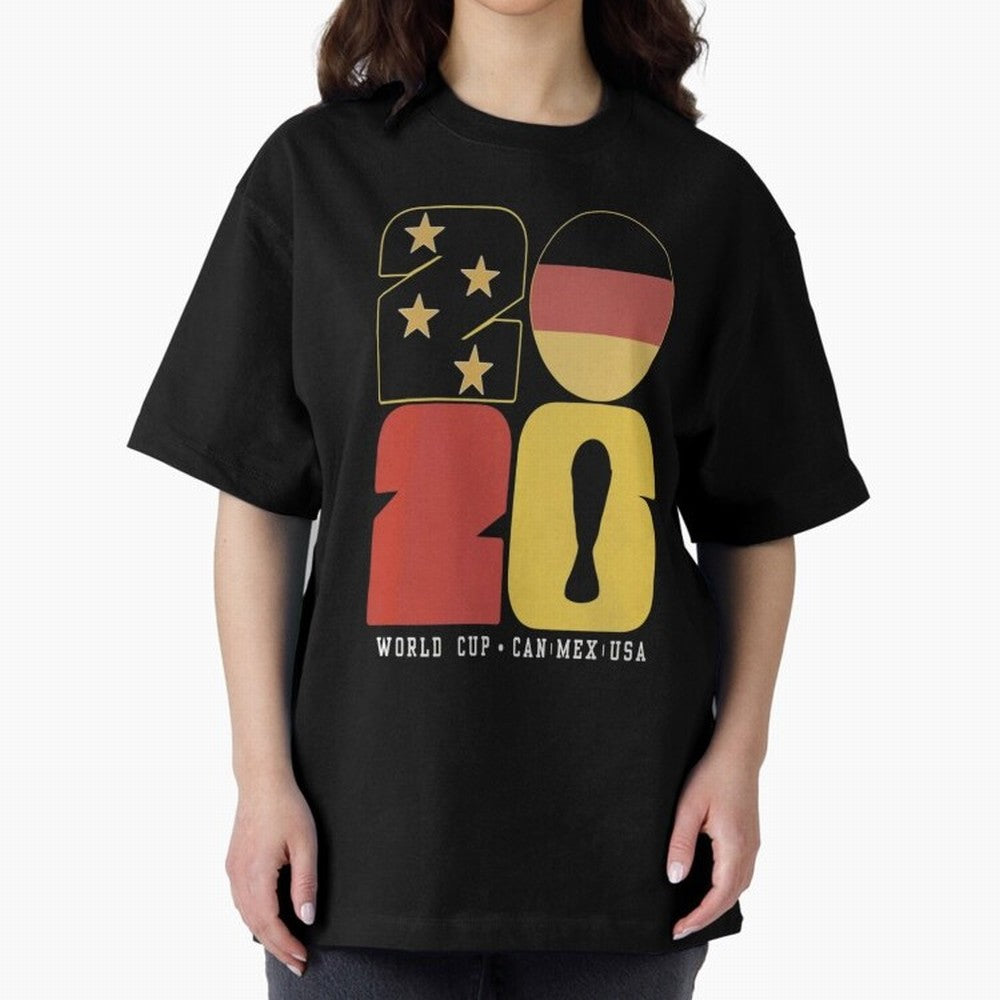 Germany Football World Cup 2026 - Die Mannschaft Retro Typography Oversized T-Shirt Spotlight the FIFA World Cup 2026 USA Canada Mexico Journey through Mbappe Highlights, Argentina Pride, Game Day Rituals, Football Legends, Country Pride and the