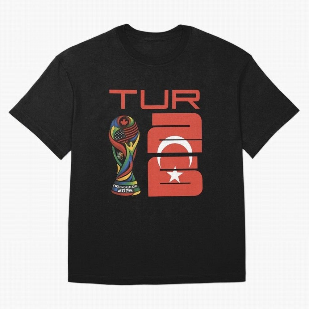 Turkey Football World Cup 2026 Fan Design Oversized T-Shirt Make Game Day About FIFA World Cup 2026 USA Canada Mexico for Fans of Mbappe and Neymar and Germany, Bringing Classic Soccer Heritage, Championship Pressure, Fan Loyalty and International