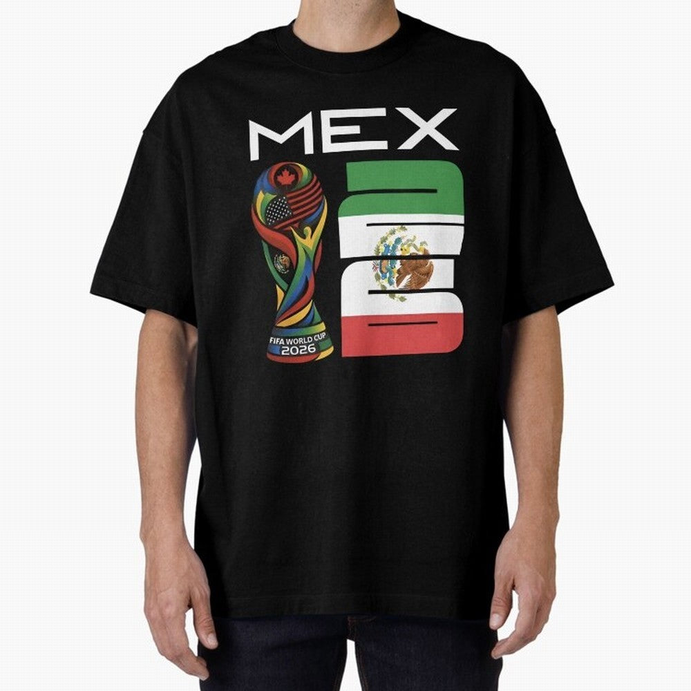 Mexico World Cup 2026 Host City Football Design Oversized T-Shirt Celebrate Rivalries and Pride in FIFA World Cup 2026 USA Canada Mexico for Fans of Messi and Argentina, Bringing Classic Soccer Heritage, Championship Pressure, Fan Loyalty and