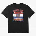 Netherlands World Cup 2026 Coat of Arms Football Design Oversized T-Shirt Bring Global Football Passion for FIFA World Cup 2026, Featuring CR7, Brazil, Goal Celebration Energy, Supporter Heritage, Football Icons and Worldwide Tournament Joy; Made