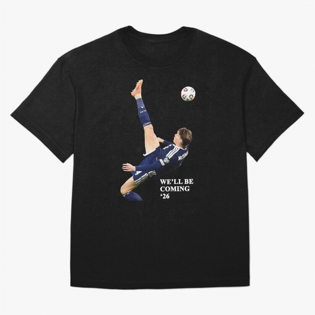 Scotland We'll Be Coming 26 WC Oversized T-Shirt Cheer for FIFA World Cup 2026 Group Stage Spirit, Made for Netherlands, Cristiano Ronaldo, Haaland and CR7, Stadium Memories, Football Loyalty, International Chants and Championship Tradition; Made