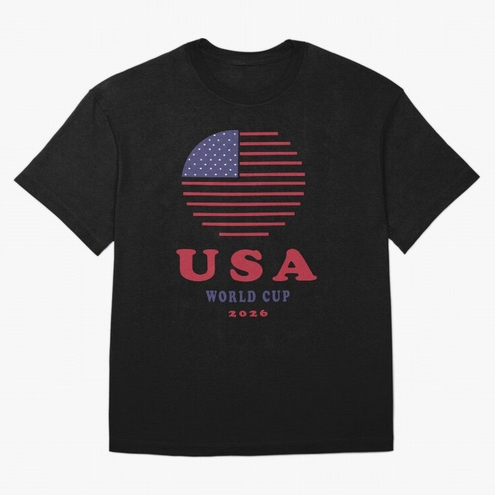 USA World Cup 2026 Soccer Fan Shirt | American Flag Football Retro Patriotic Design Oversized T-Shirt Carry the Dream of FIFA World Cup 2026 Spirit, Built around England, Haaland, Tournament Hype, Historic Matchups, Family Viewing Parties and