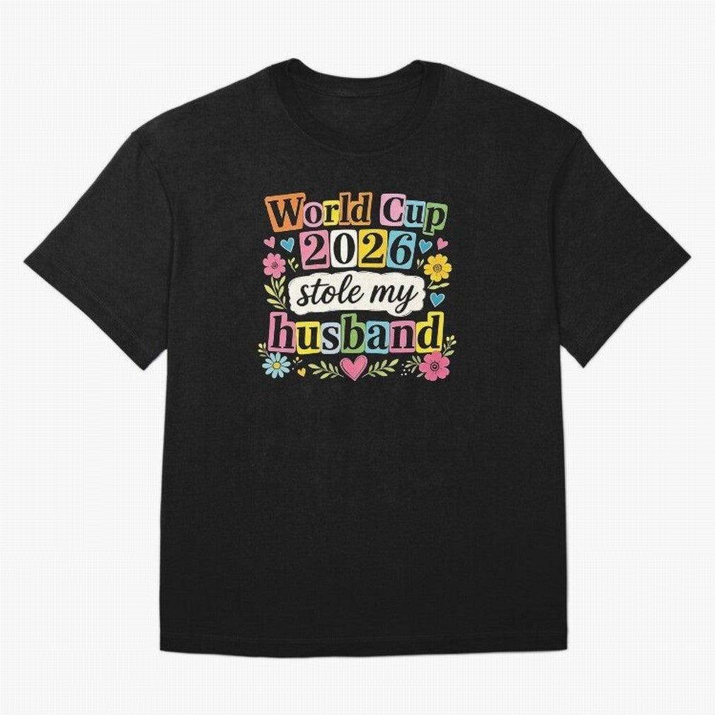 World Cup Stole My Husband Funny World Cup 2026 Meme Soccer Wife Humor Football Widow Joke Oversized T-Shirt Honor the Beautiful Game during FIFA World Cup 2026 for Fans of Cristiano Ronaldo and Argentina and Brazil, Bringing Football History,