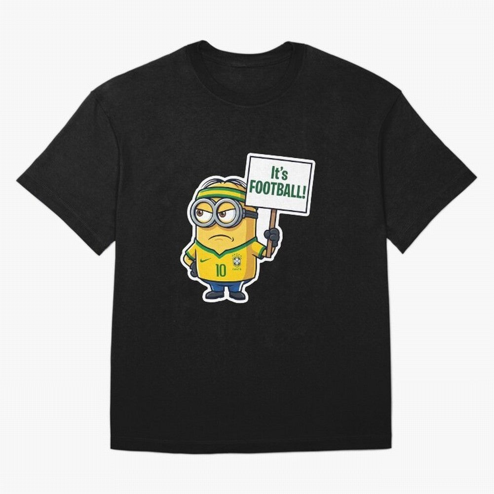 It's Football! - Funny Brazil Soccer Meme (Soccer v Football) v2 Oversized T-Shirt Honor Champions and Dreams in FIFA World Cup 2026 Highlighting Messi, Neymar and Mbappe, France and Portugal Energy, Fan Favorite Moments, National Team Passion, Big