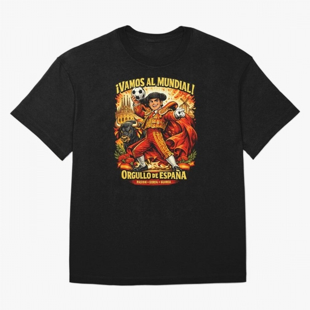 Spain World Cup 2026 Matador Fan Shirt Oversized T-Shirt Support Iconic Players in the FIFA World Cup 2026 Journey through CR7 and Messi Highlights, England and Germany Pride, Global Supporter Spirit, Legendary Goals, National Colors and Tournament