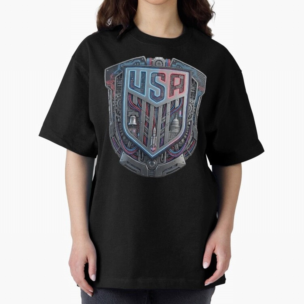 United States Great Seal - American Pride Oversized T-Shirt Celebrate the Stars of Global Football Passion for FIFA World Cup 2026, Filled with Neymar, Haaland and Cristiano Ronaldo, England and Germany, Champion Mindset, Group Stage Buzz, Knockout