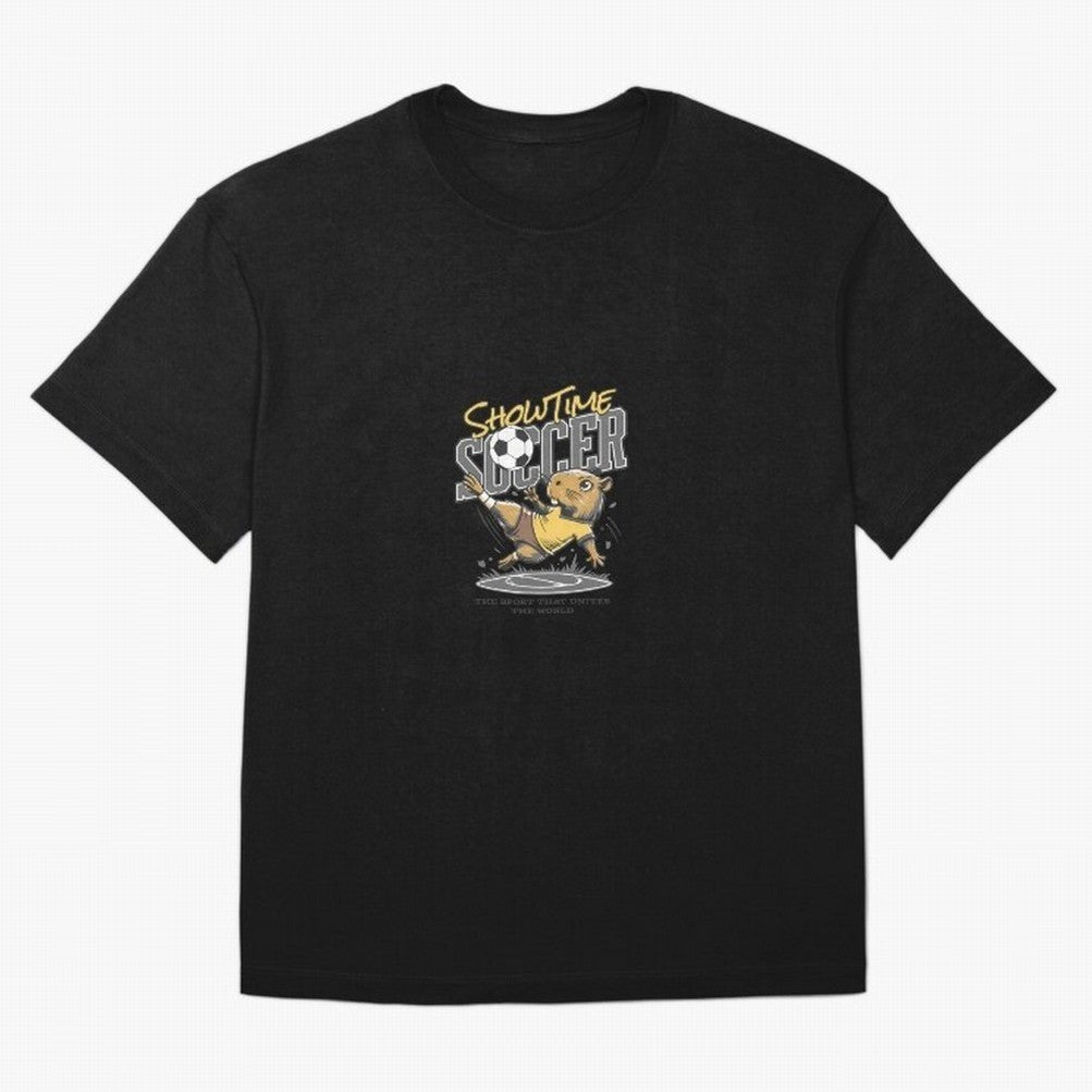 Capybara Playing Soccer Football Gray Vibes Oversized T-Shirt Celebrate Rivalries and Pride in FIFA World Cup 2026 Group Stage Spirit, Centered on France, Messi, CR7 and Mbappe, Global Supporter Spirit, Legendary Goals, National Colors and