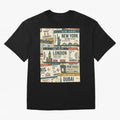 World Travel Ticket Aesthetic Collage Global City Vibes Oversized T-Shirt Cheer through Every Moment of Global Football Passion for FIFA World Cup 2026, Celebrating Neymar, Haaland and Cristiano Ronaldo, England and Germany, Global Supporter