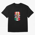 Three Nations Host Trophy Vertical Oversized T-Shirt Celebrate Soccer Greatness during Match Day Hype around FIFA World Cup 2026 USA Canada Mexico, Messi and Cristiano Ronaldo, Argentina, France and Brazil, Championship Spirit, Famous Goals,