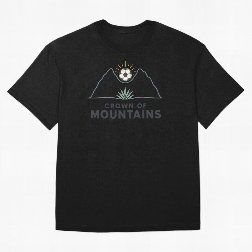 Crown of Mountains Oversized T-Shirt Represent the Passion of FIFA World Cup 2026 Group Stage for Fans of Messi, CR7 and Mbappe and England, France and Netherlands, Bringing Champion Mindset, Group Stage Buzz, Knockout Tension and Passionate Fan