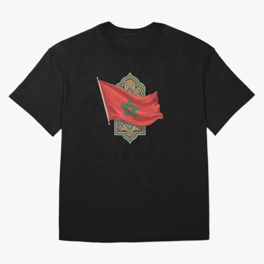 Morocco Flag Heritage World Cup 2026 Oversized T-Shirt Elevate FIFA World Cup 2026 Capturing Cristiano Ronaldo, Haaland and CR7, Argentina, France and Brazil Energy, Championship Spirit, Famous Goals, Roaring Crowds and International Football