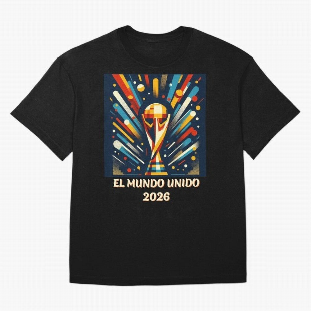 2026 World Cup The United World - Modern Geometric Art Oversized T-Shirt Make Every Match About FIFA World Cup 2026 USA Canada Mexico Spirit, Featuring England, Neymar, Haaland and Cristiano Ronaldo, Match Day Excitement, Supporter Culture, Golden