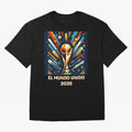2026 World Cup The United World - Modern Geometric Art Oversized T-Shirt Make Every Match About FIFA World Cup 2026 USA Canada Mexico Spirit, Featuring England, Neymar, Haaland and Cristiano Ronaldo, Match Day Excitement, Supporter Culture, Golden