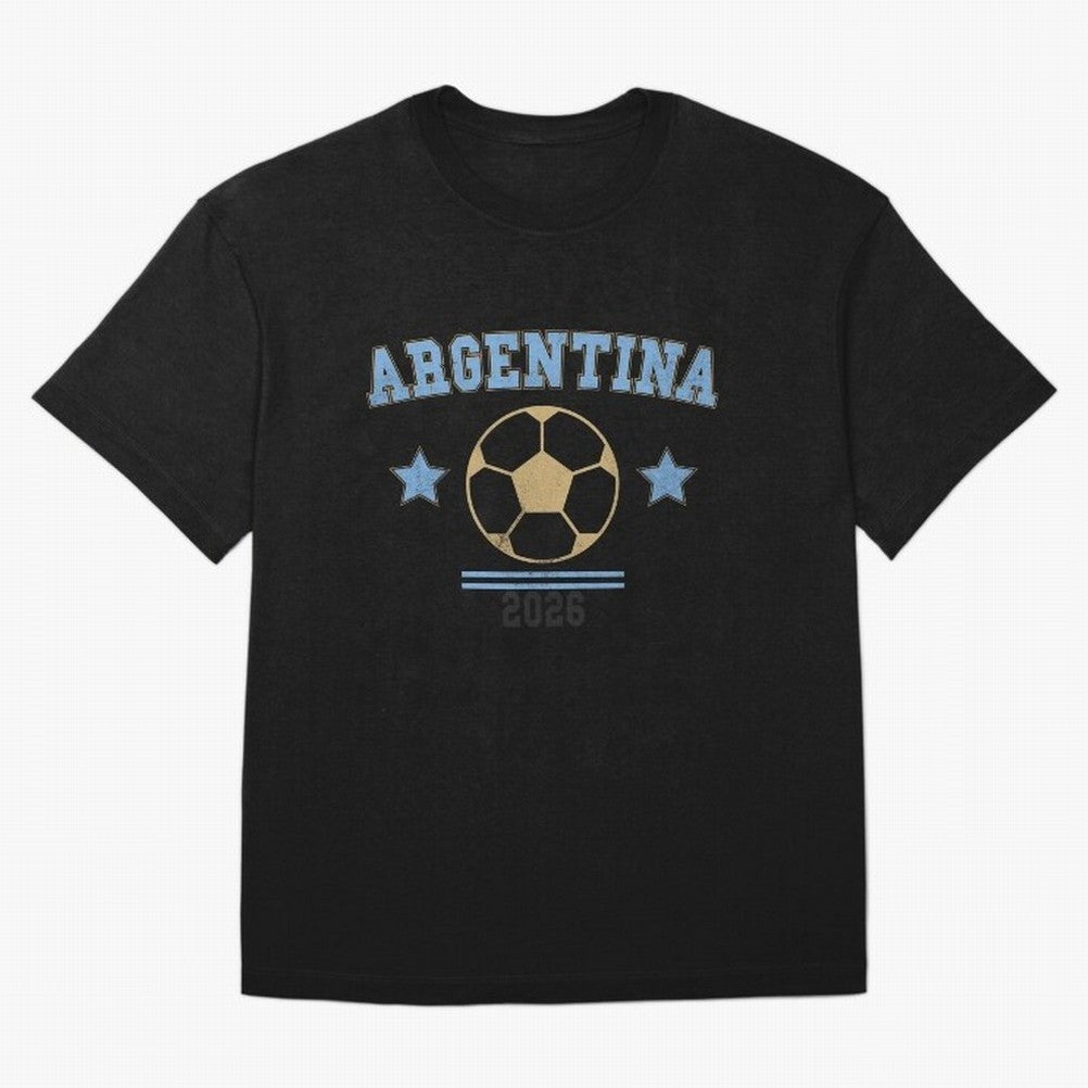 Argentina 2026 ¡ª Vintage Soccer Tee Oversized T-Shirt Stand Proud for FIFA World Cup 2026 Group Stage Highlighting Cristiano Ronaldo, Argentina, France and Brazil Energy, Soccer Culture, Superstar Moments, National Team Dreams and Competitive