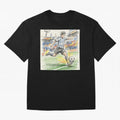 Dynamic Soccer Power Kick - Blue & White Jersey Style Oversized T-Shirt Fuel Global Football Passion for FIFA World Cup 2026 USA Canada Mexico, Built around Neymar, Brazil, Portugal and Argentina, Fan Favorite Moments, National Team Passion, Big