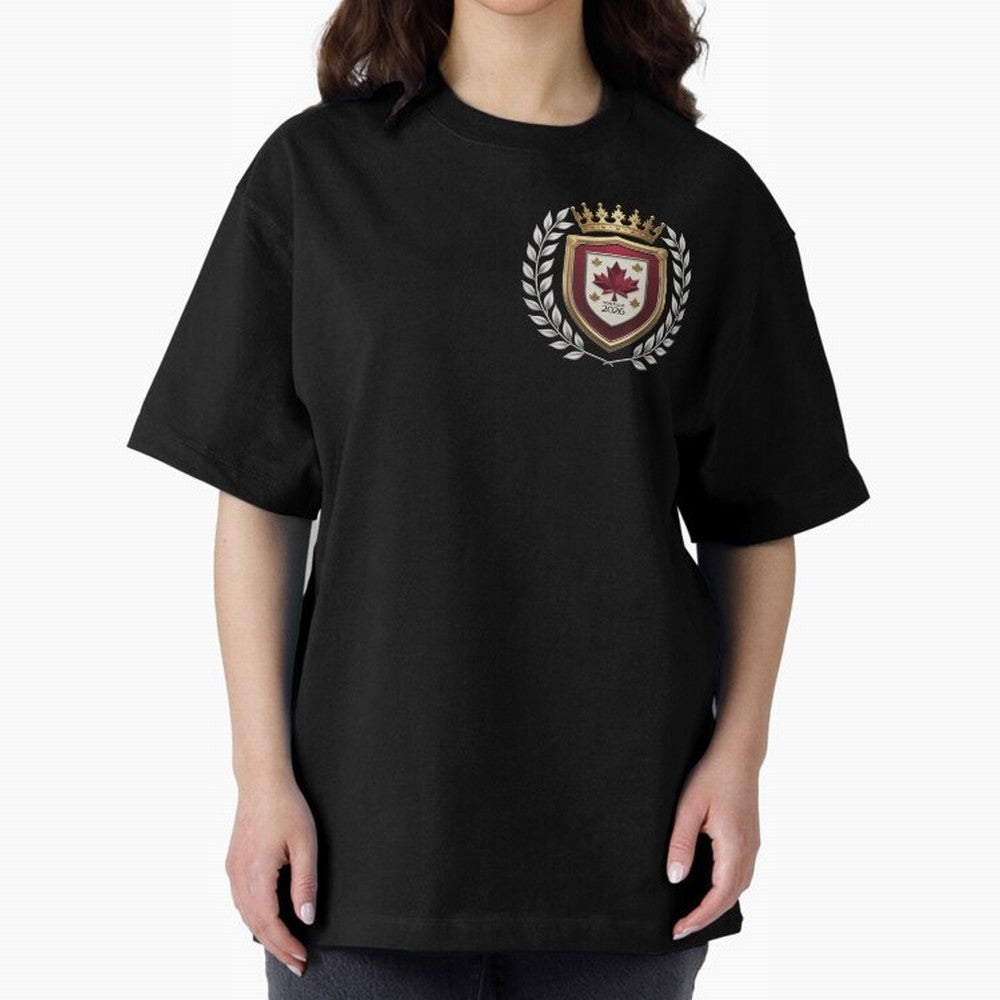 Canada World Cup 2026 Oversized T-Shirt Spotlight the FIFA World Cup 2026 Group Stage Journey through Messi and Cristiano Ronaldo Highlights, Argentina Pride, Tournament Hype, Historic Matchups, Family Viewing Parties and Global Sports Pride;