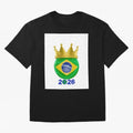 Brazil Football Champion Crown 2026 Oversized T-Shirt Celebrate Classic Football Spirit in FIFA World Cup 2026 Group Stage Inspired by Neymar, Haaland and Cristiano Ronaldo, England, France and Netherlands Energy, Retro Football Energy, Iconic