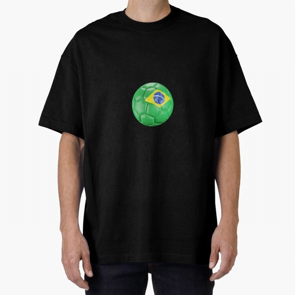 Brazil Oversized T-Shirt Stand with FIFA World Cup 2026 USA Canada Mexico for Fans of Mbappe and Neymar and Spain and Netherlands, Bringing Stadium Chants, National Pride, Trophy Dreams and Unforgettable Football Memories; Made for Collectors Who