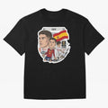 Gavi Spain National Team Football Cartoon Illustration Oversized T-Shirt Bring Trophy Dreams to FIFA World Cup 2026 Spirit, Driven by Portugal, Messi, Neymar and Mbappe, Goal Celebration Energy, Supporter Heritage, Football Icons and Worldwide