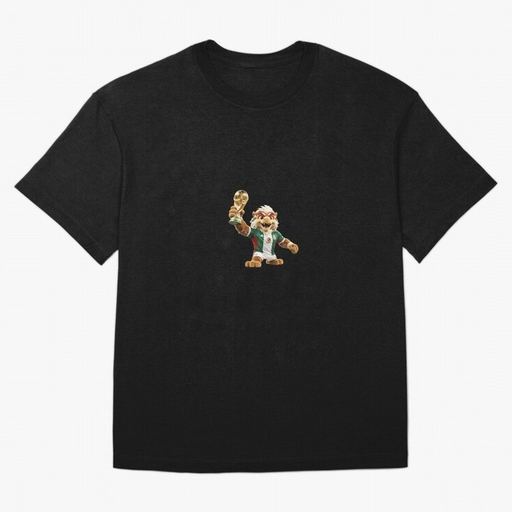 Mexico Soccer Mascot Champion - Mexican Football Victory Trophy 2026 Oversized T-Shirt Bring Global Tournament Vibes to Global Football Passion for FIFA World Cup 2026 USA Canada Mexico, Connected to Messi and Cristiano Ronaldo, Brazil, Goal