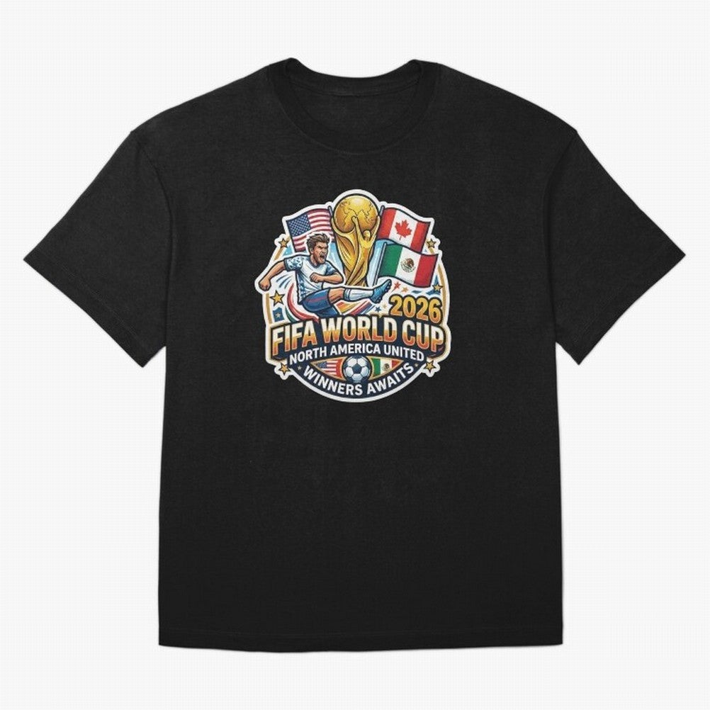 FIFA World Cup 2026 North America United Oversized T-Shirt Celebrate Every Goal in Global Football Passion for FIFA World Cup 2026 USA Canada Mexico, Built around Haaland and Mbappe, England and Germany, Vintage Soccer Flavor, Modern Football