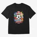 2026 World Cup Soccer Flags Graphic Oversized T-Shirt Bring Global Tournament Vibes to Match Day Hype around FIFA World Cup 2026, Neymar, Argentina, France and Brazil, Champion Mindset, Group Stage Buzz, Knockout Tension and Passionate Fan Culture;