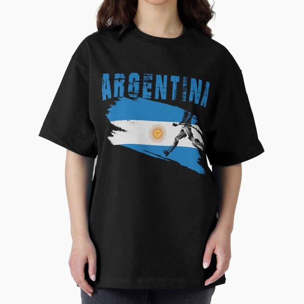 Argentina World Cup 2026 ¨C Pride in Motion Oversized T-Shirt Join the Countdown to Match Day Hype around FIFA World Cup 2026, Haaland, Germany, Fan Favorite Moments, National Team Passion, Big Match Drama and Soccer History; Great for Watch