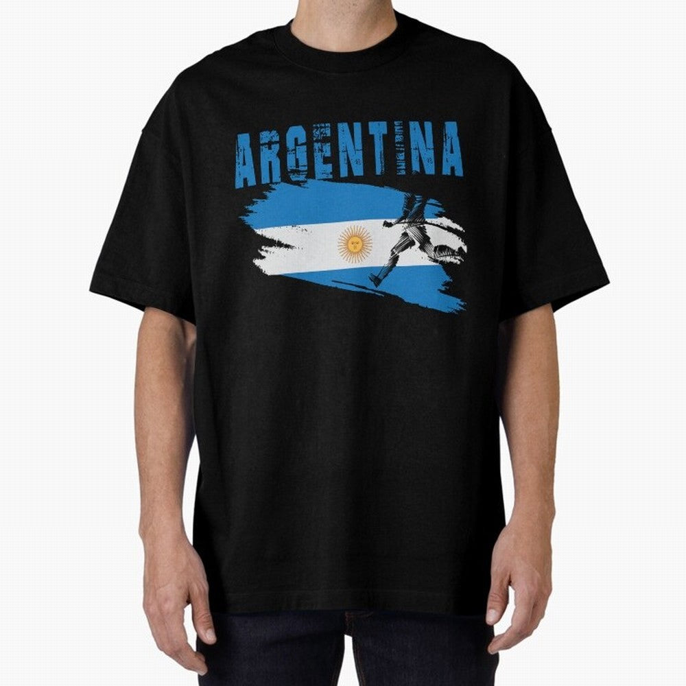 Argentina World Cup 2026 ¨C Pride in Motion Oversized T-Shirt Join the Countdown to Match Day Hype around FIFA World Cup 2026, Haaland, Germany, Fan Favorite Moments, National Team Passion, Big Match Drama and Soccer History; Great for Watch