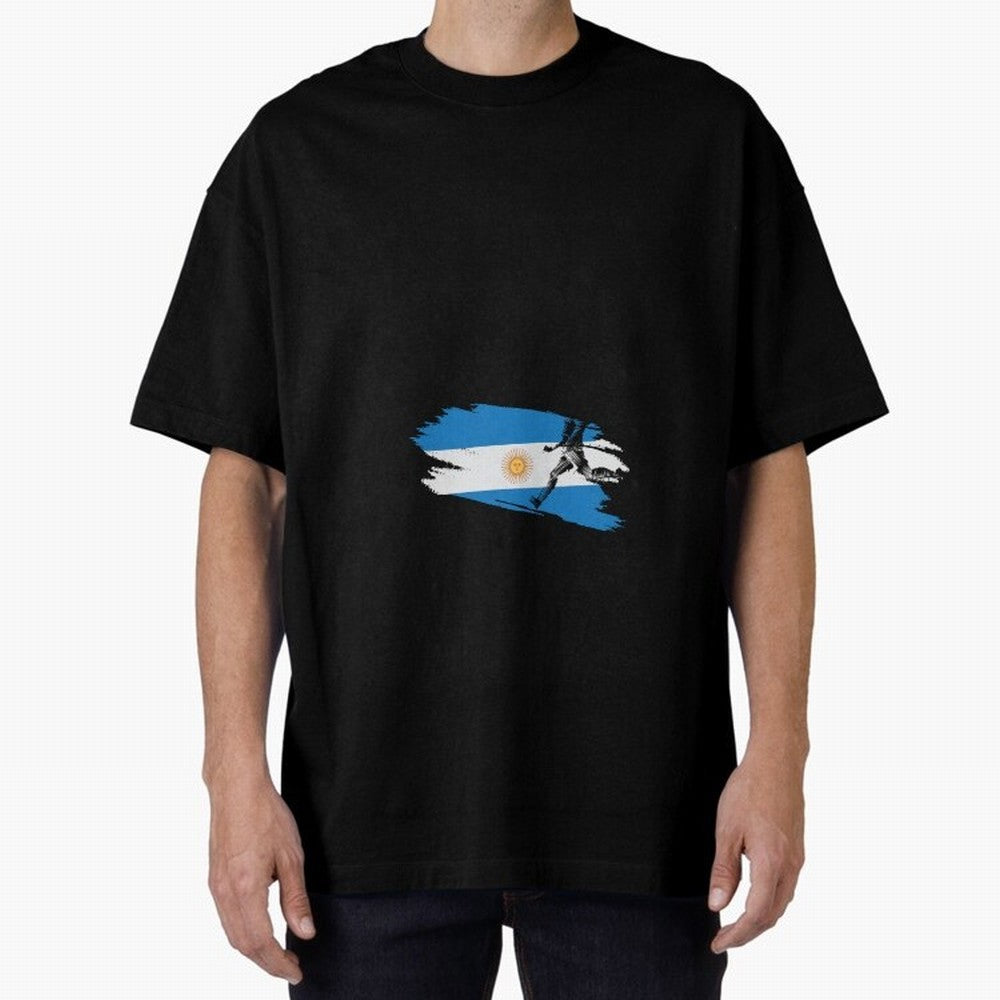 Argentina 2026 ¨C Muchachos ¨C Rumbo a la Cuarta en USA 2026 Oversized T-Shirt Celebrate the Stars of the FIFA World Cup 2026 USA Canada Mexico Journey through Cristiano Ronaldo, Haaland and CR7 Highlights, Netherlands Pride, Vintage Soccer Flavor,