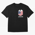 Soccer 2026 USA in the breast pocket Oversized T-Shirt Honor FIFA World Cup 2026 Group Stage Spirit, Celebrating Germany, Neymar, Stadium Chants, National Pride, Trophy Dreams and Unforgettable Football Memories; Great for Watch Parties, Sports