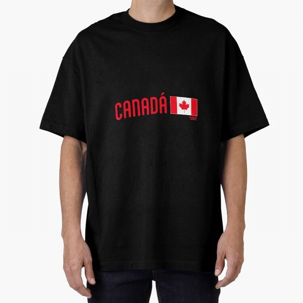 2026 Canada Soccer Fan World Cup Oversized T-Shirt Show Up for the Glory of FIFA World Cup 2026 USA Canada Mexico Spirit, Inspired by Portugal, Haaland, Retro Football Energy, Iconic Rivalries, Trophy Chase Drama and Stadium Atmosphere; Perfect for