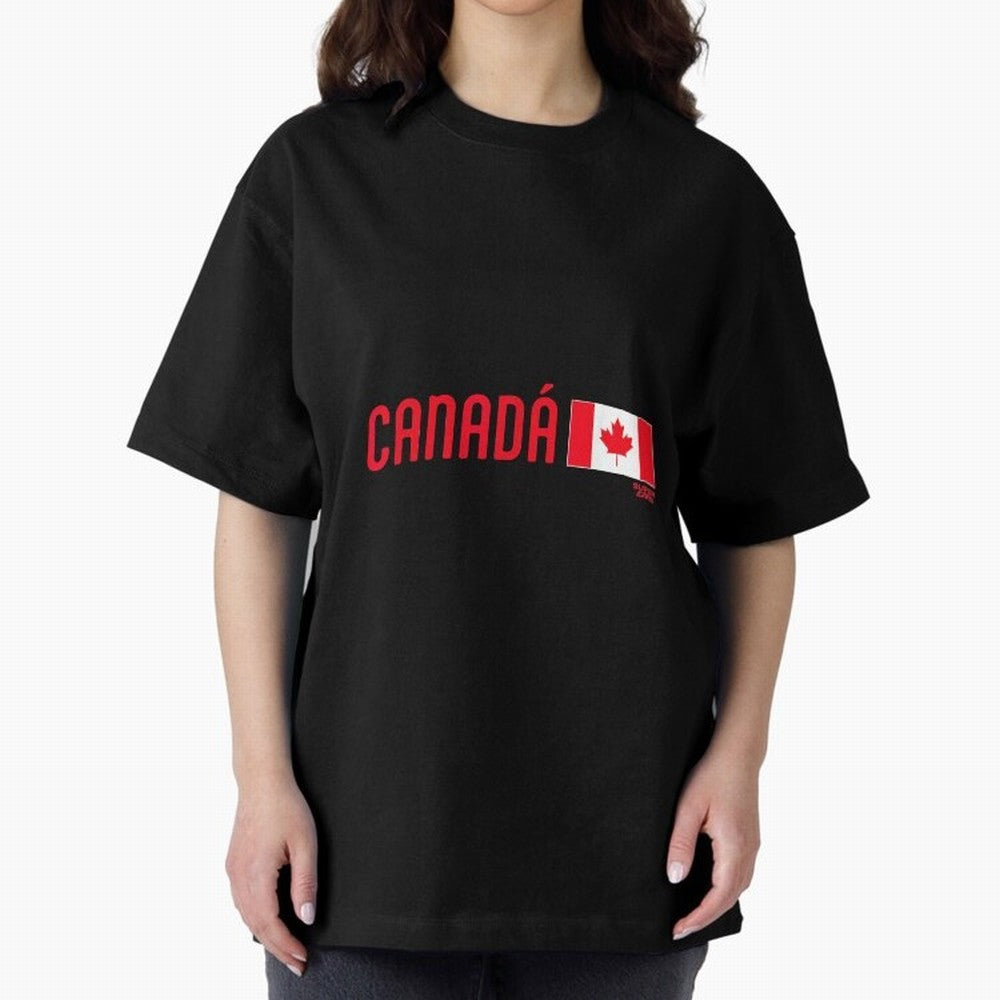 2026 Canada Soccer Fan World Cup Oversized T-Shirt Show Up for the Glory of FIFA World Cup 2026 USA Canada Mexico Spirit, Inspired by Portugal, Haaland, Retro Football Energy, Iconic Rivalries, Trophy Chase Drama and Stadium Atmosphere; Perfect for