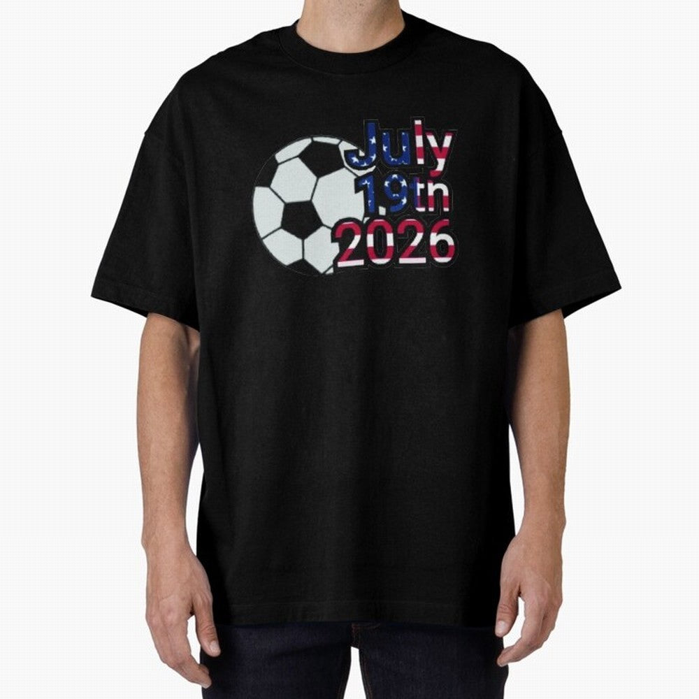 2026 USA Oversized T-Shirt Show Your Love for FIFA World Cup 2026 for Fans of Haaland and Mbappe and Portugal, Bringing Stadium Memories, Football Loyalty, International Chants and Championship Tradition; Ideal for Football Dads, Football Moms,