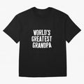Mens World's Greatest Grandpa Shirt Papa Men Fathers Day Oversized T-Shirt Back the Journey through Global Football Passion for FIFA World Cup 2026, Inspired by Neymar, Haaland and Cristiano Ronaldo, Argentina, France and Brazil, Football History,