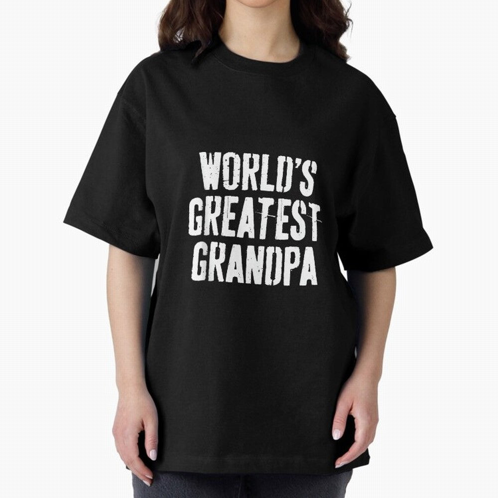 Mens World's Greatest Grandpa Shirt Papa Men Fathers Day Oversized T-Shirt Back the Journey through Global Football Passion for FIFA World Cup 2026, Inspired by Neymar, Haaland and Cristiano Ronaldo, Argentina, France and Brazil, Football History,