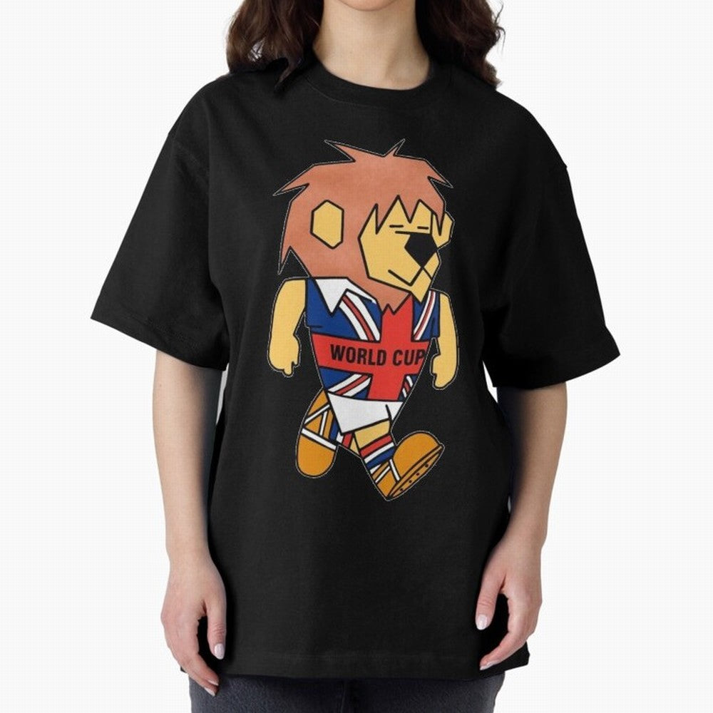 World Cup Willie 1966. Oversized T-Shirt Bring FIFA World Cup 2026 USA Canada Mexico Highlighting Haaland, Portugal Energy, Champion Mindset, Group Stage Buzz, Knockout Tension and Passionate Fan Culture; Ideal for Football Dads, Football Moms,