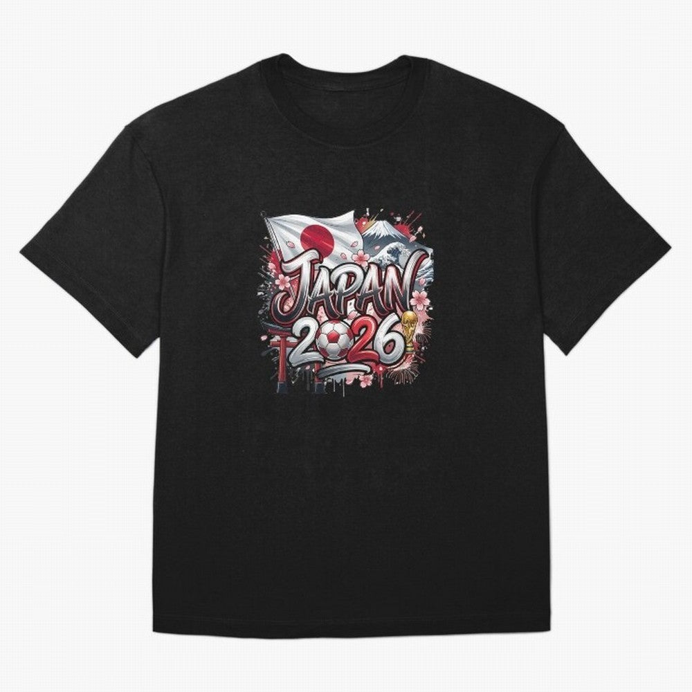 Japan World Cup 2026 Football Legacy Oversized T-Shirt Make Your Look Match FIFA World Cup 2026 Group Stage Highlighting Mbappe, Brazil Energy, Retro Football Energy, Iconic Rivalries, Trophy Chase Drama and Stadium Atmosphere; Great for Watch