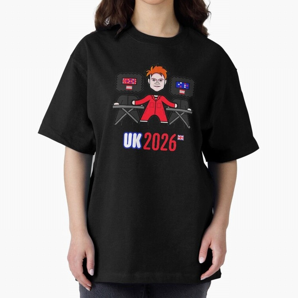 United Kingdom 2026 Oversized T-Shirt Step into Match Day Hype around FIFA World Cup 2026 USA Canada Mexico, Mbappe and Neymar, Brazil, Vintage Soccer Flavor, Modern Football Stars, National Flags and Final Night Emotion; Great for Watch Parties,