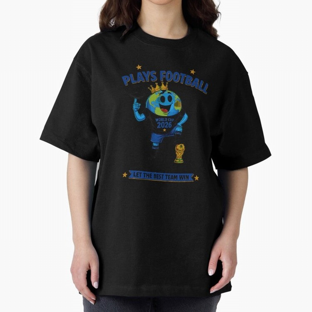 Soccer Oversized T-Shirt Celebrate the Biggest Stage of FIFA World Cup 2026 Group Stage Featuring Cristiano Ronaldo, France and Portugal Energy, Match Day Excitement, Supporter Culture, Golden Goals and Global Football Passion; Ideal for Fans Who