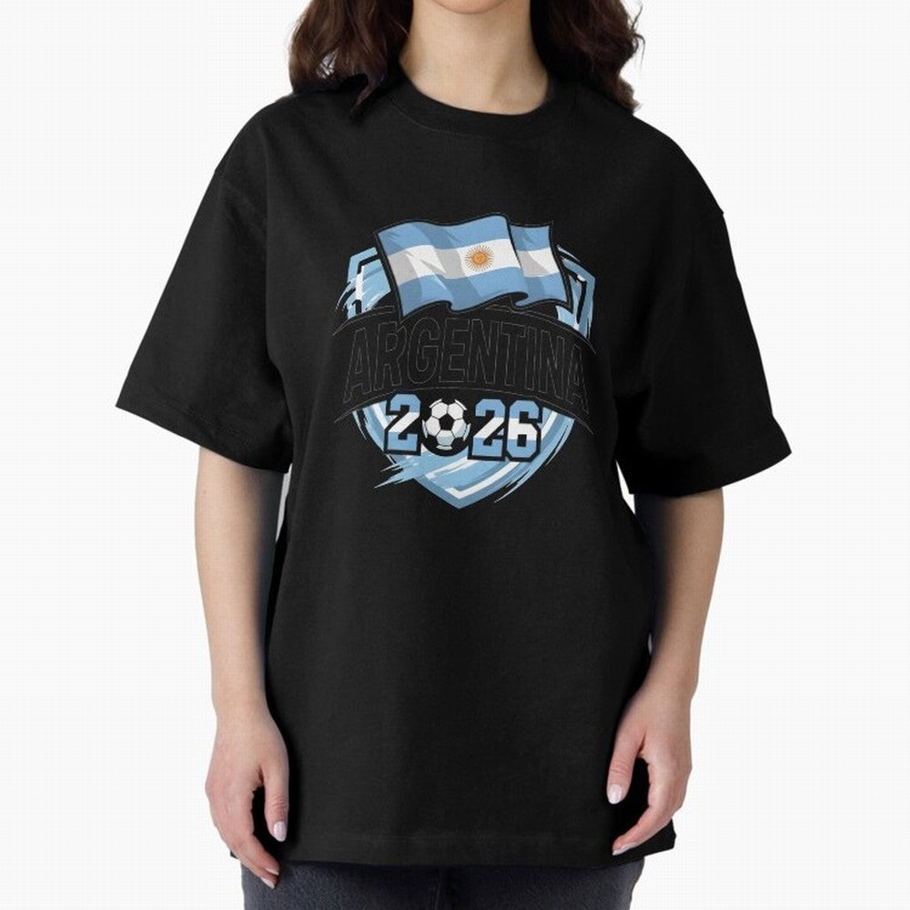 ARGENTINA World Cup 2026 Poster ¨C ARGENTINA Football Oversized T-Shirt Bring Home Global Football Passion for FIFA World Cup 2026 USA Canada Mexico, Inspired by Mbappe, England and Germany, Stadium Memories, Football Loyalty, International Chants